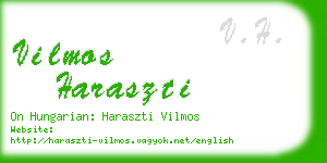 vilmos haraszti business card